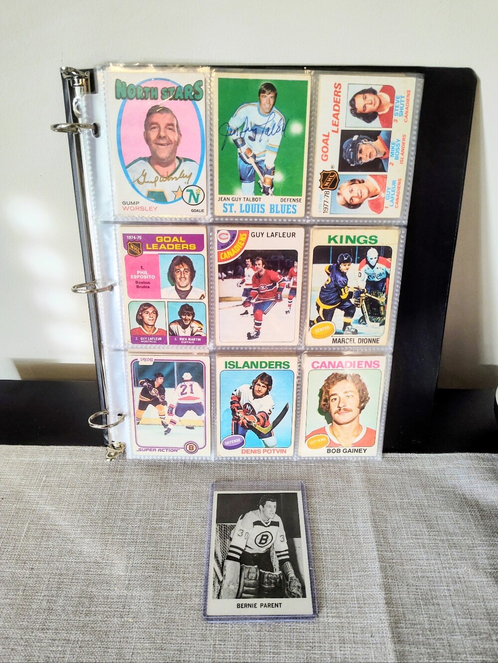 Vintage 1970's hockey cards - 85+ cards - Parent rookie,signed WORSLEY &More